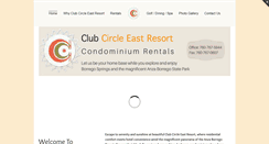 Desktop Screenshot of clubcircleeastresort.com
